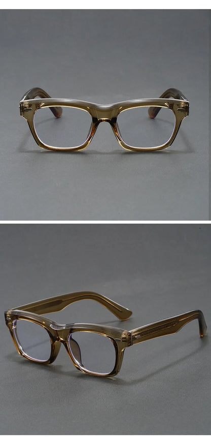 Japanese Square Glasses Frame Men Fashion Anti Blue Light Reading Glasses Men Good Quality Full Rim Eyewear