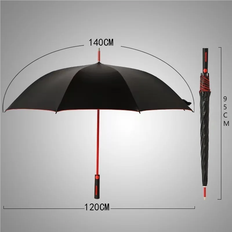 Full Fiber Golf Umbrella Double Layer Extra Large Double MEN'S Business Long Handle Umbrella Car Straight Umbrella