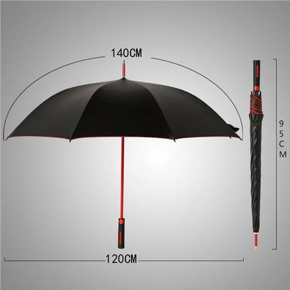 Full Fiber Golf Umbrella Double Layer Extra Large Double MEN'S Business Long Handle Umbrella Car Straight Umbrella