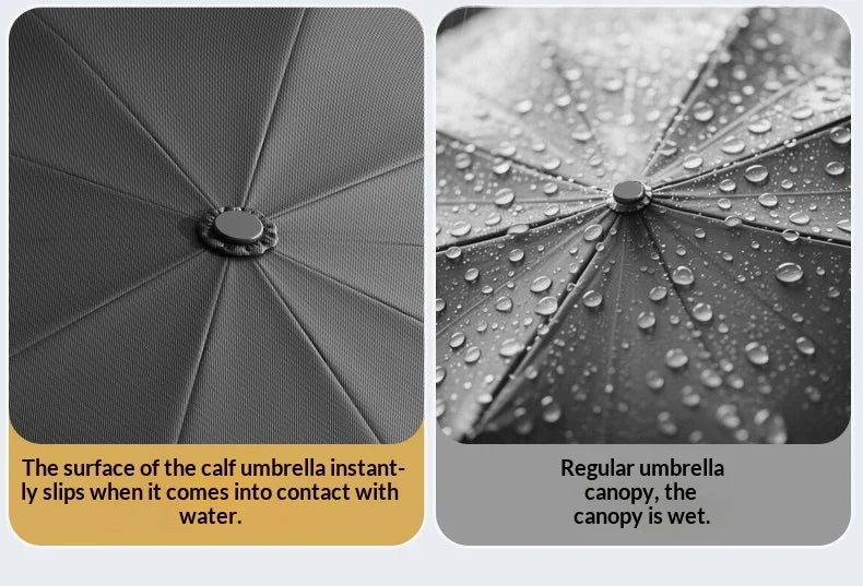 Fully automatic extra-large umbrella, thickened, reinforced, windproof, designed for heavy rain, reverse folding umbrella
