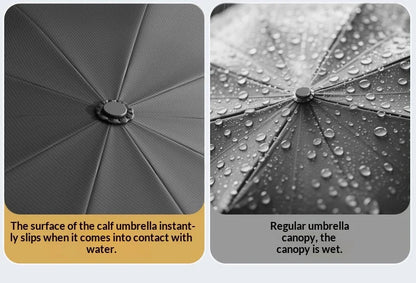 Fully automatic extra-large umbrella, thickened, reinforced, windproof, designed for heavy rain, reverse folding umbrella