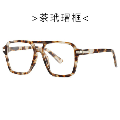 Luxury Brand Designer Reading Glasses Women 2025 Retro Double Bridge Square Eyeglass Fashion Man Optical Prescription Eyewear