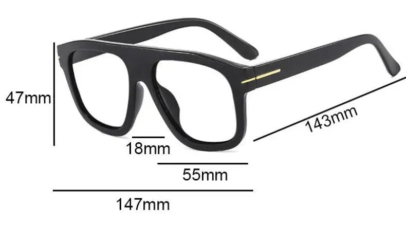 Oversized Square Reading Glasses Woman Men Decoration Retro Eyeglasses Trendy Anti Blue Light Single Focus Presbyopic Glasse