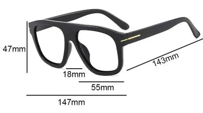 Oversized Square Reading Glasses Woman Men Decoration Retro Eyeglasses Trendy Anti Blue Light Single Focus Presbyopic Glasse