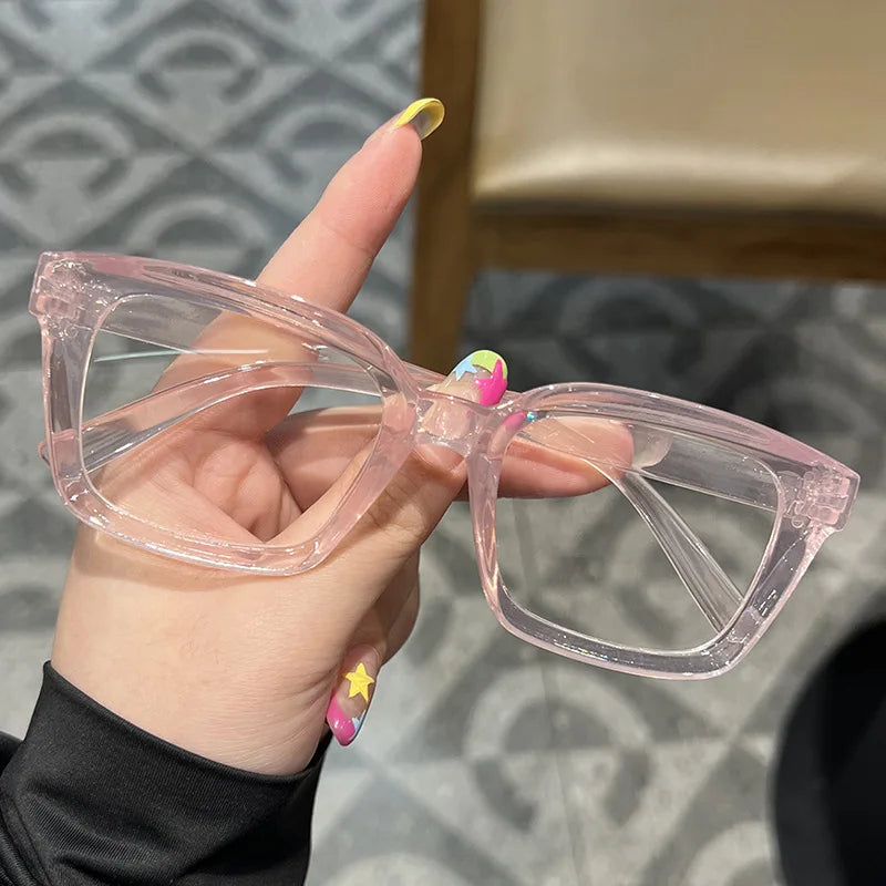 Transparent square Computer Glasses Frame Women Men Anti Blue Light Black Eyewear Blocking Glasses Optical Spectacle Eyeglass