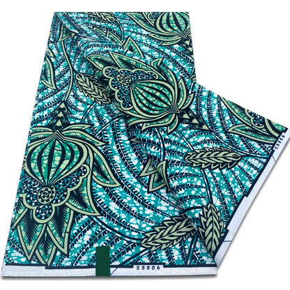 African Real Wax Prints Fabric Ankara Wax 100% Cotton Fabric Guaranteed Veritable Original Sewing Material