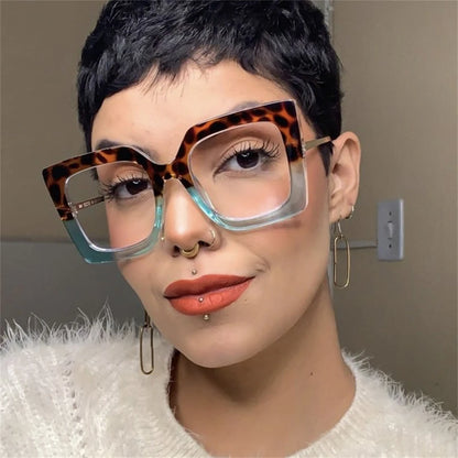 Vintage Transparent Square Glasses Frame Women Men Clear Glasses Optical Eyeglasses Frame Lens Spectacle Frame Unisex Anti Blue