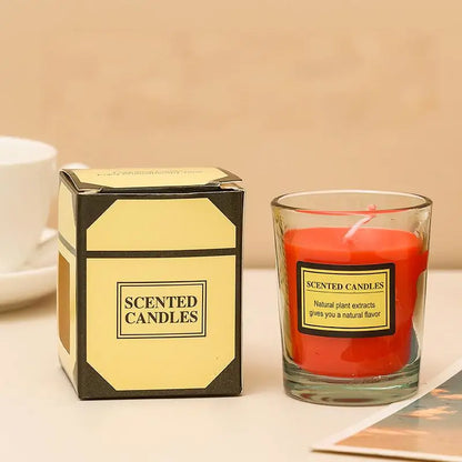 1PC Romantic Smokeless Soy Wax Candle - Glass Aromatherapy Gift Box Home Wedding Decor Companion Souvenir