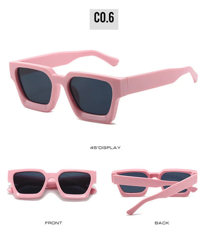 JNPCXI Fashion Square Women Luxury Sunglasses Retro Green Brand Designer Men Trending Sun Glasses Shades UV400