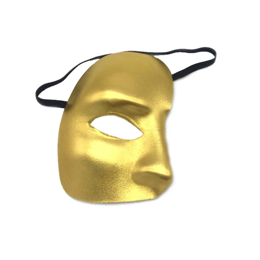 Half Face One-eyed Masquerade Mask Gold Silver Black Masquerade Party Dance Men Women Halloween Half Face Mask Decoration