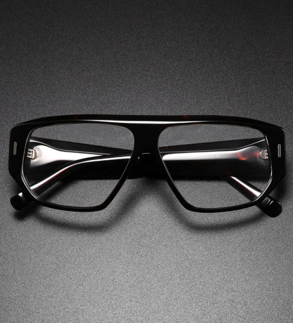 Luxury Brand Designer Thick Acetate Oversized Frame for Men Women Trendy Optical Eyewear Stylish Shield For Men lentes de sol