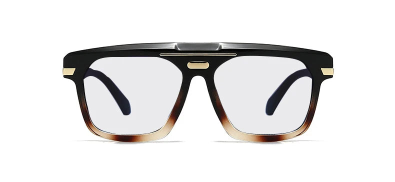 Anti Blue Light Oversized Clear Glasses Brand Designer Square Transparent Green Eyeglasses Large Frame Reading Glasses UV400