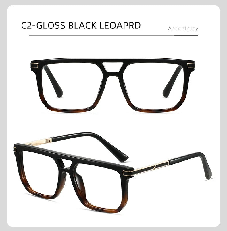 VICKI Mature Man's Double-barreled High-end TR Glasses - Customizable Prescription - Anti-blue Light Glasses Multifocal 84003