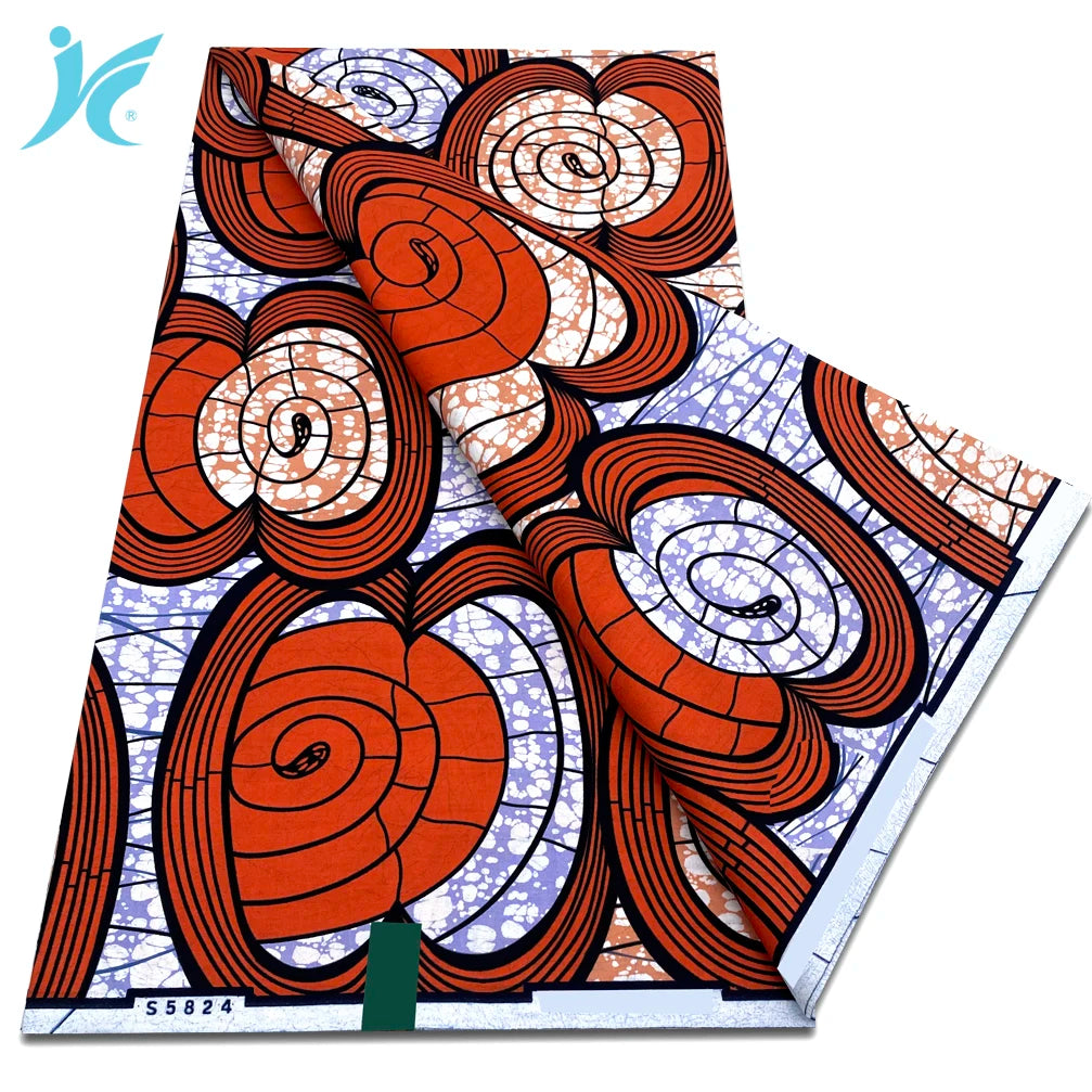 African Real Wax Prints Fabric Ankara Wax 100% Cotton Fabric Guaranteed Veritable Original Sewing Material