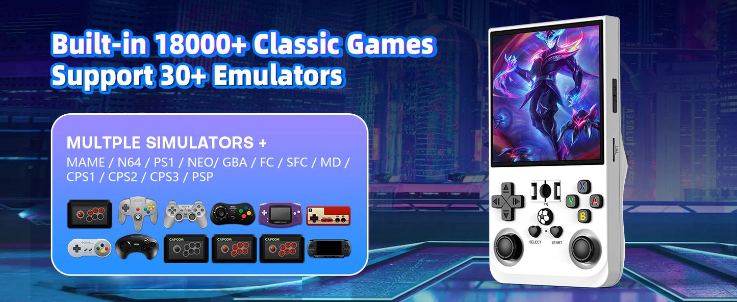 AISLPC R36MAX Handheld Game Console 4.0 Inch 64/128GB RK3326 Chip Retro Portable Video Game Player Open Source Pocket Console