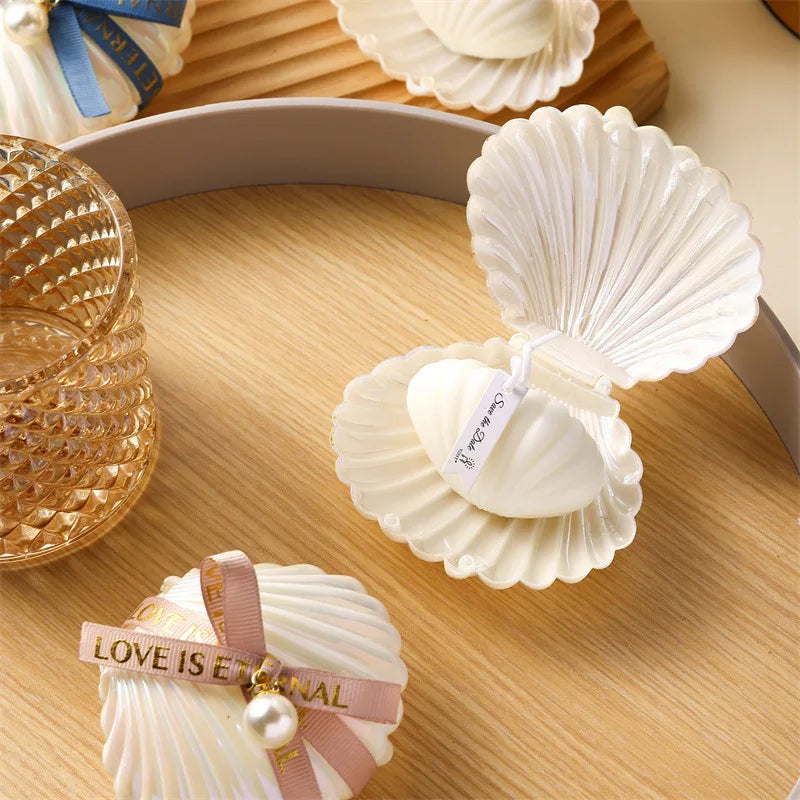 Seashell Candle Scented Shell Pearl Set Candle for Wedding Favors for Guests Gift Party Holiday Home Decor Velas Conchas De Mar