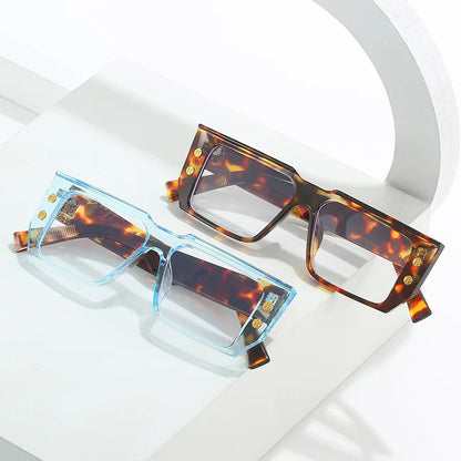 Fashion Ultralight Anti Blue Blocking Glasses Retro Women Grey Square Small Frame Prescription Eyewear Computer Reading Glasses