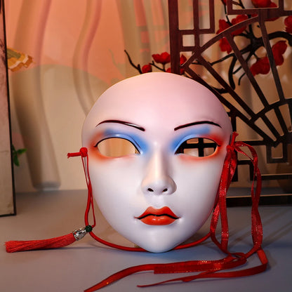 Chinese Style Masks Anime Mask Hanfu Costume Accessories Carnival Masquerade Mask Halloween Role Play Party Decor Cosplay Party