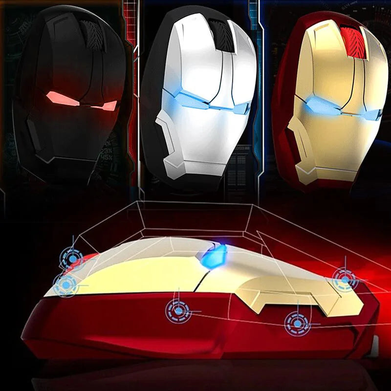 Cool Wireless Iron Man Mouse Mice Ergonomic 2.4g Portable Mobile Computer Click Optical Usb Receiver For Pc Laptop Mac Book Toys