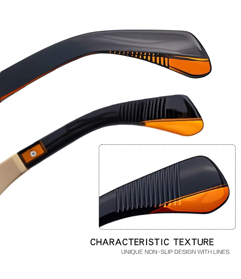 Fashion Oversized Square Reading Glasses Men Blue Light Blocking  Metal FrameGlasses Trendy Optical Presbyopia Eyeglasses0to+6.0