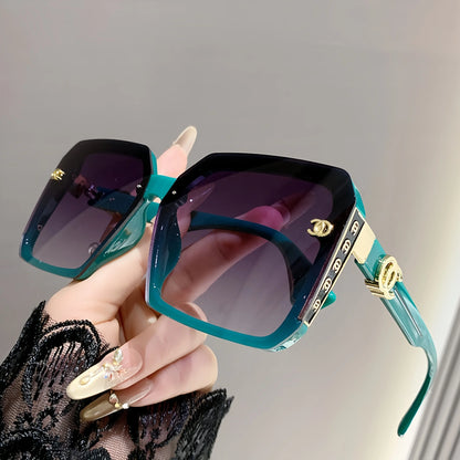 1 Pair of Classic and Fashionable Sunglasses, Personalized Uv Protection Sunglasses, Women's Polarized Sunglasses (with Leather Case), a Gift for Elders and Girlfriends