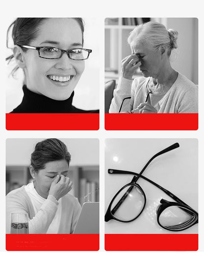 2024 New TR90 Rectangle Black Frame Reading Glasses Ultralight Anti Blue Light Presbyopic Glasses Eyewear Readers