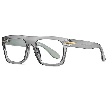 AUECMOI Vintage Men Square Glasses TR90 Frame Myopia Customizable Prescription Anti Blue Ray Optical Photochromic Eyeglasses