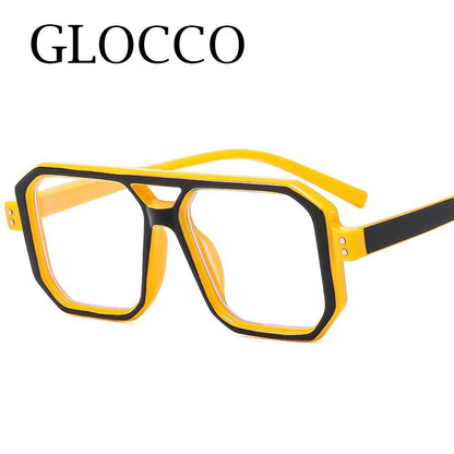Brand Men Square Black grey Frame Reading Glasses Fashion Women Double Bridge Rice Nail Anti Blue Light Presbyopia Glasses +2 +5