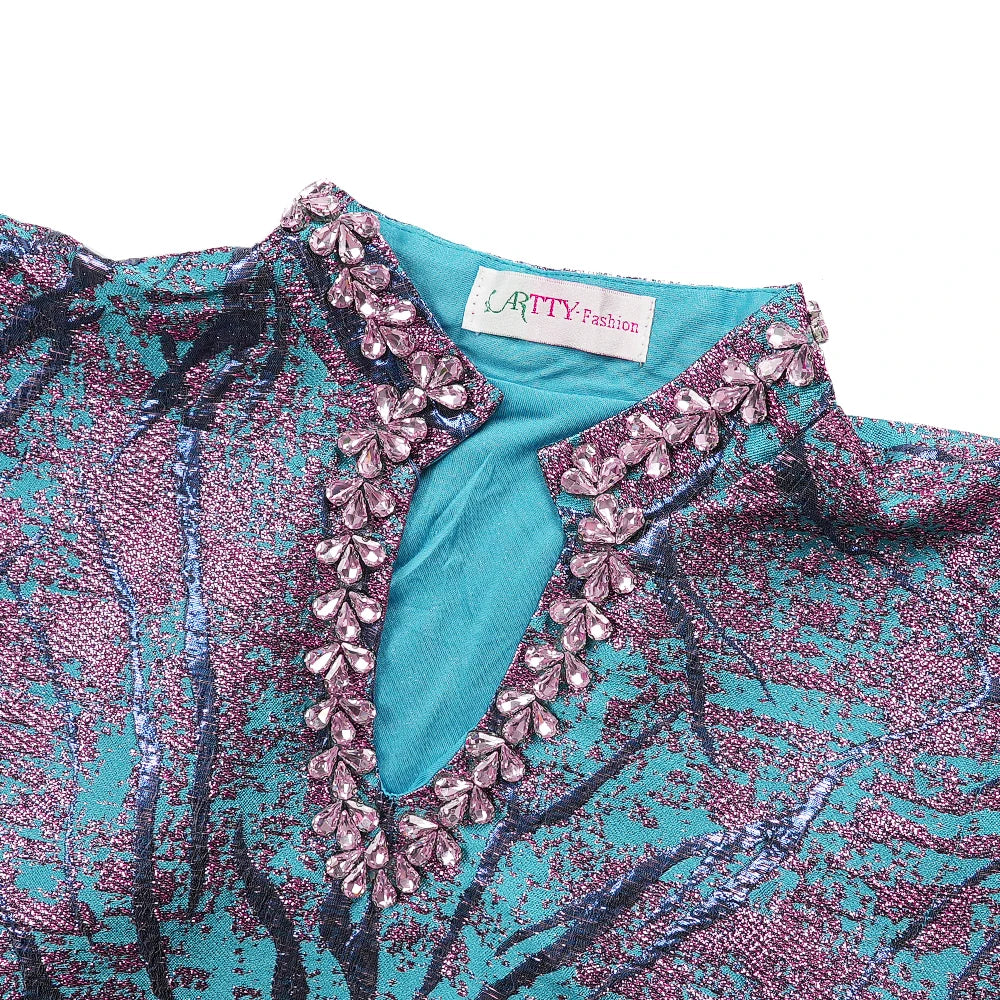 2025 New African Clothes For Women Kaftan Dress Fashion Party Dress Vintage Summer Gown Casual Vestidos Muslim Robe BouBou