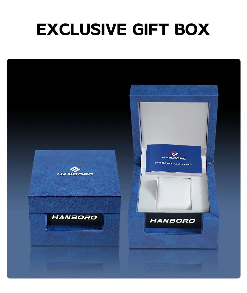 HANBORO supercar series men's fully automatic mechanical watch with wheels running and dial personalized watch