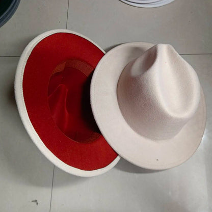 Sombreros Fedora Hat Dual Color Classic Jazz Hat Soft Fedora Hat Classic Men's and Women's Blue Jazz sombreros