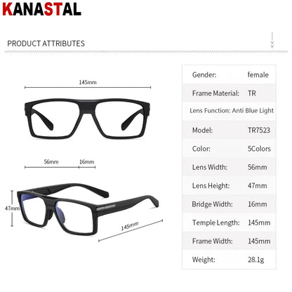 Men's Optical CR39 Lenses Myopia Presbyopic Eyewear Women Blue Light Blocking Prescription Reading Glasses TR90 Eyeglasses Frame