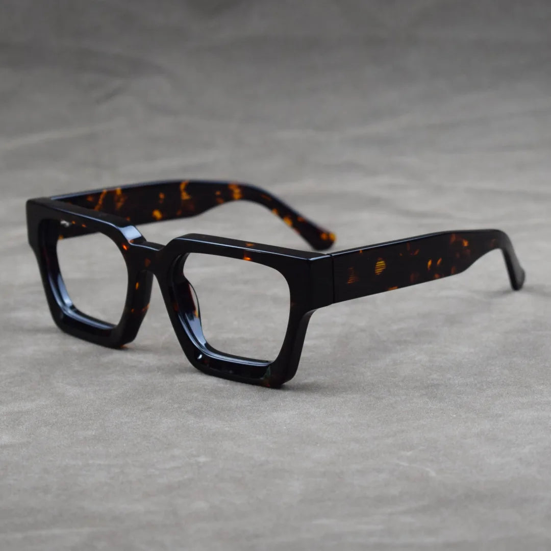 Luxury Thicken Acetate Reading Glasses Men Women Anti Blue Light Prescription Glasses Myopia Hyperopia Oversized Square Eyewear