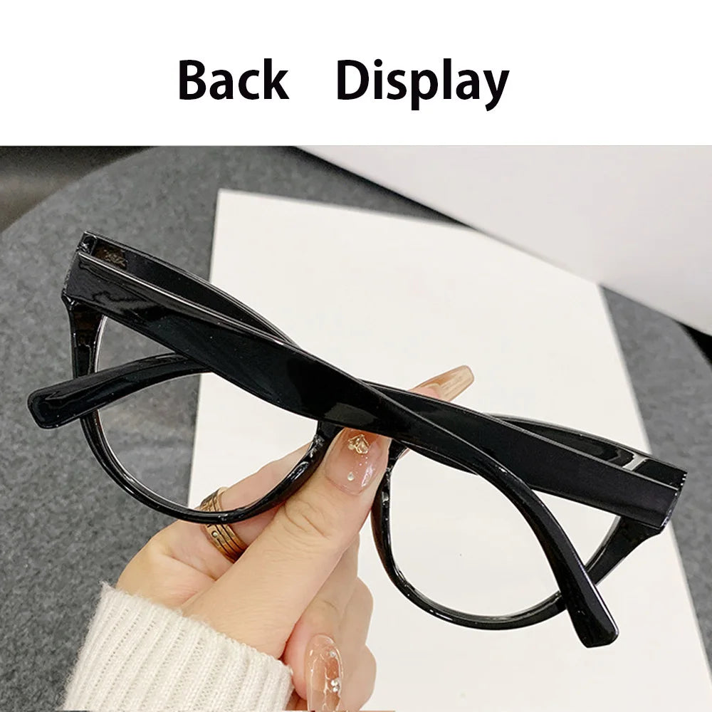 Fashion Cat Eye Shape Glasses High Quality Anti-blue Light Flat Eyeglasses Durable Ultra-light Computer Eyewear Transparent Lens