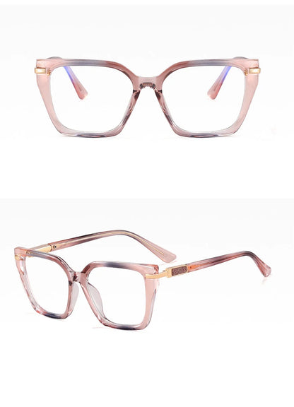 R57522 Women Tr90 Blue Light Blocking Glasses Frame Comfortable Spring Hinge Presbyopia Eyeglasses Customizable Diopters