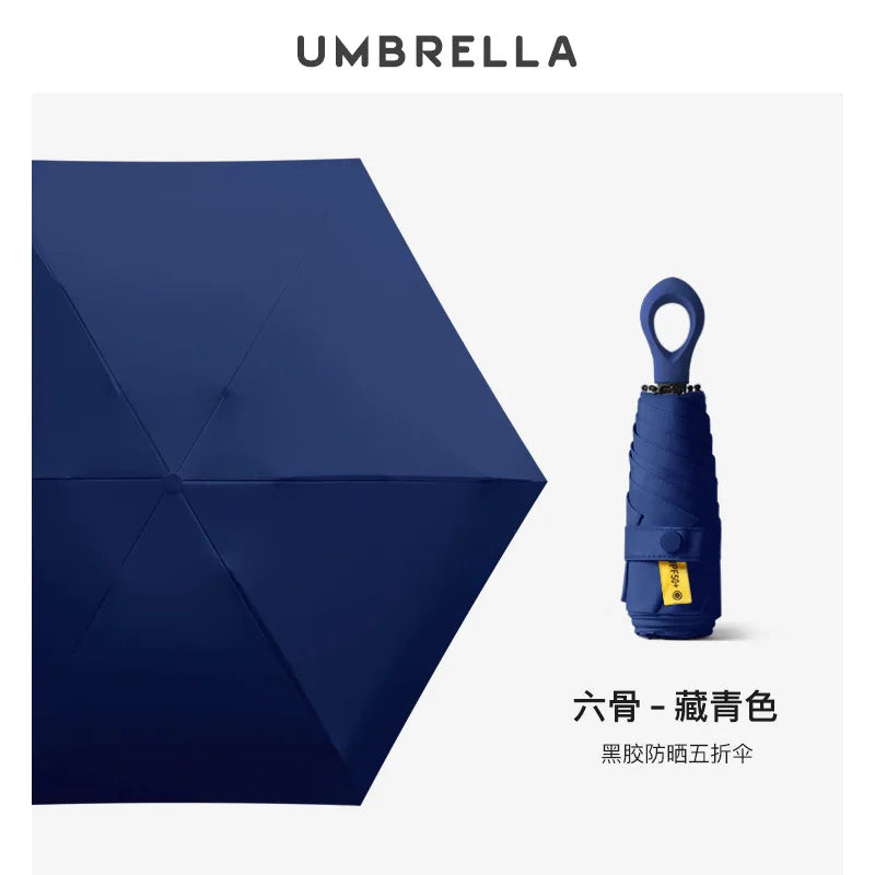 Lightweight Mini Foldable Rain Umbrella Traveling Size Sun Umbrella for Outdoor Use Sun Protections