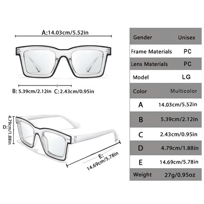 3 Pairs Fashion Casual Sunglasses For Women Large Transparent Shades Eyewear Daily Outfit shopping Selfie Hiking Travel Beach