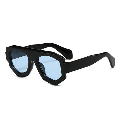 JNPCXI New Fashion Irregular Square Women Sunglasses Shades UV400 Retro Green Men Sun Glasses