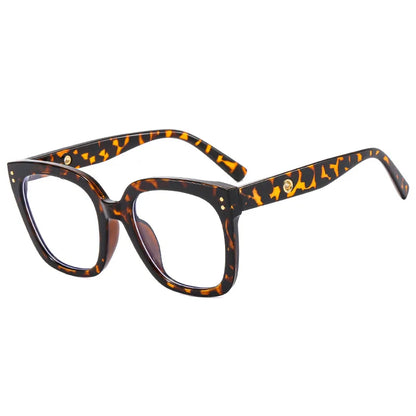 Black Oversized Square Reading Glasses for Women Rivets Retro Presbyopia Eyeglasses Female Transparent Optical Lenses