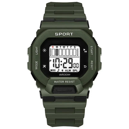 Male Digital Watches Waterproof Hombre Mens Sports Green Wristwatches Hand Clocks Women Watch Reloj Masculino
