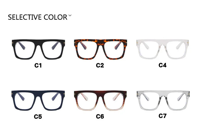 Large Square Anti Blue Light Reading Glasses Men Women Classic Designer Clear Presbyopic Eyewear Prescription Optical Glasses