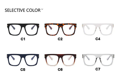 Large Square Anti Blue Light Reading Glasses Men Women Classic Designer Clear Presbyopic Eyewear Prescription Optical Glasses