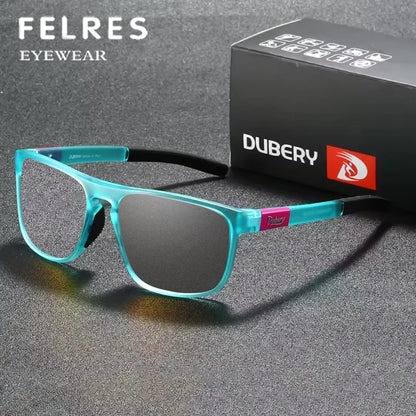 Men Square Photochromic Reading Glasses Presbyopia Glasses Clear Lens Optical Eyeglasses Customized Diopter Prescription Glasses