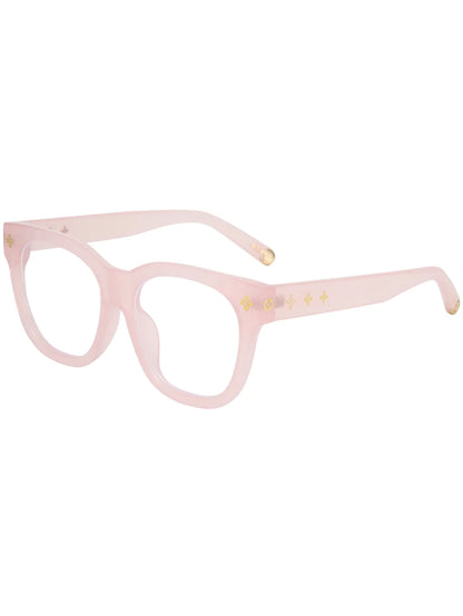New retro box tortoise shell color glasses frame face-lifting fashion slim flat mirror blue glasses.