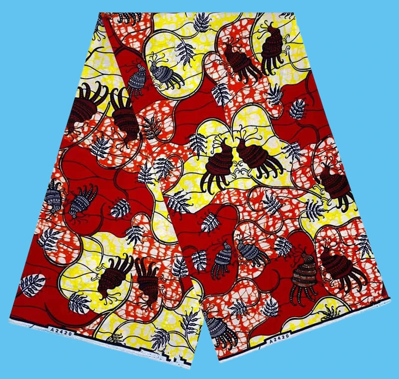 Ankara Fabric African Real Wax Print Cotton 100% New Design 2024 Tissus Wax Africain Patchwork Fabric For Dress 6yard Sales Soft