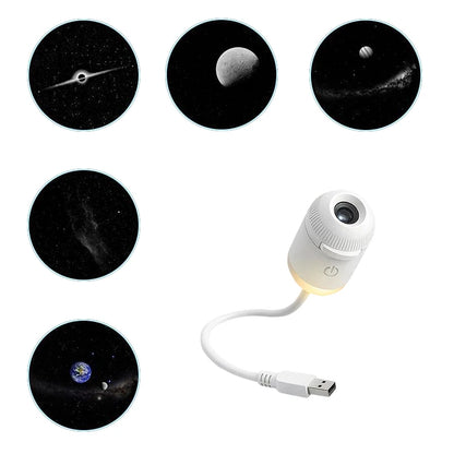 Mini Starry Sky Projector Lamp Usb Portable Galaxy Night Light For Bedroom Sleep Atmosphere Decor Gift