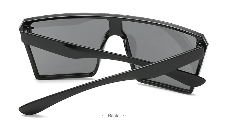 Oversized Square Sunglasses Women 2024 Luxury Brand Fashion Flat Top Red Black Clear Lens Men Fishing Shade Mirror UV400