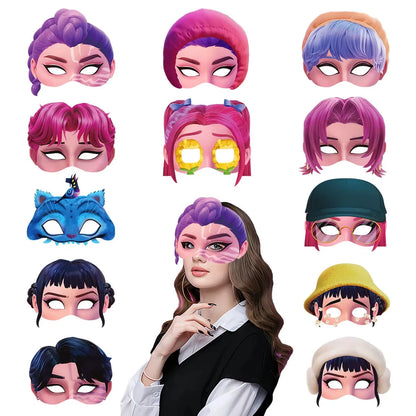 Kpop Demon Hunters Masks Kids Birthday Party Cosplay Party Photography Props Decorations Girls Boys Halloween Party Gifts 3