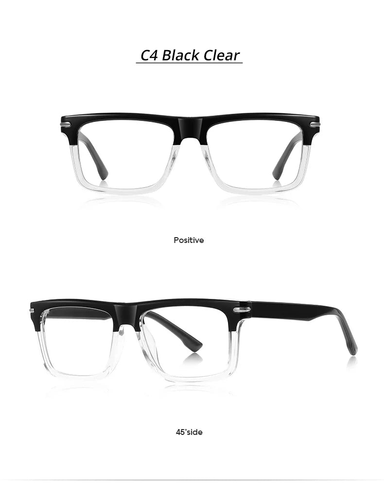 Ralferty TR90 Eyeglass Frames Men Square Business Prescription Glasses Anti-glare Blue Light Glasses Myopia Optic Frame 2025 New
