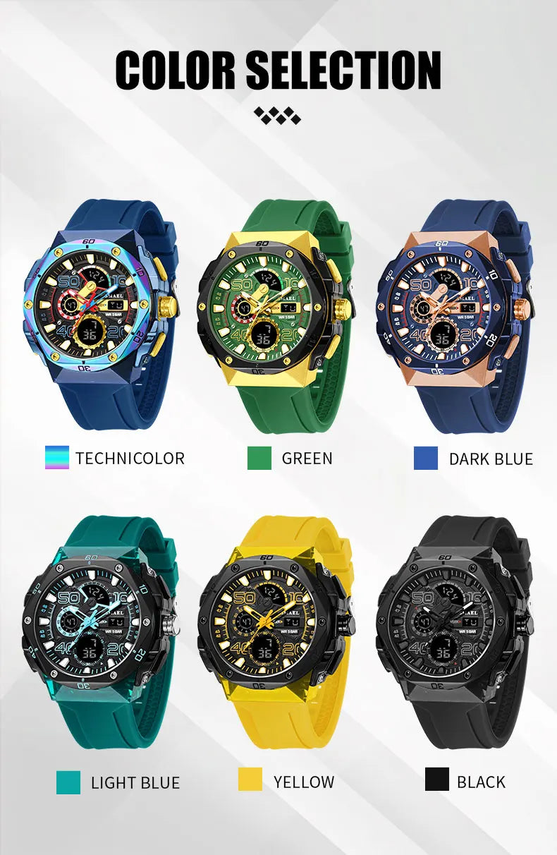 SMAEL Brand 8113 Waterproof Dropshipping Watch Alarm Clock night light Young Fashion business Quartz Sport Wristwatches